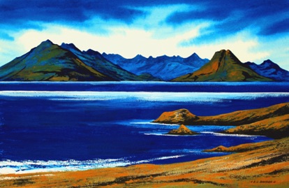 Cuillins from Elgol
Image 15" x 10"
Mount 22" x 18"
Mounted £110. Framed £185