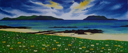 Machair Flowers
Image 18" x 8"
Mount 26" x 16"
Mounted £110. Framed £185