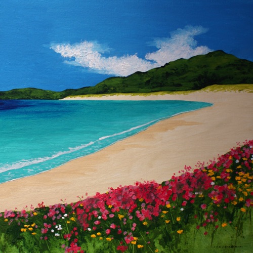 Wild flowers - Reef Beach
16" x 16"
Acrylic on canvas board
Framed
£1100