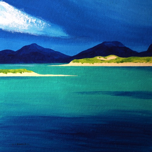 Sand  Dunes - Luskentyre
12" x 12"
Acrylic
Mounted and framed to 18" x 18"
£595